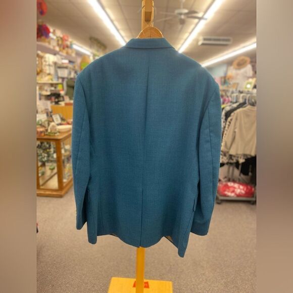 The Stag Mens 48R Teal Sports Coat w/ Gold Buttons - Picture 4 of 4